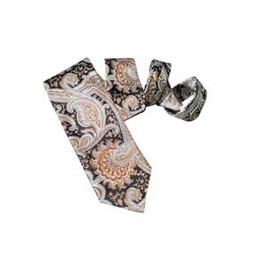 Paul Fredrick Silk Tie Paisley Italy Classic Multicolor Necktie Business Formal